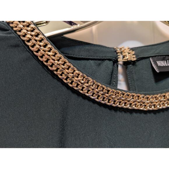 Womens XL Nina Leonard Green Sheath Dress Miracle Matte Travel Workwear Cocktail - Picture 3 of 9